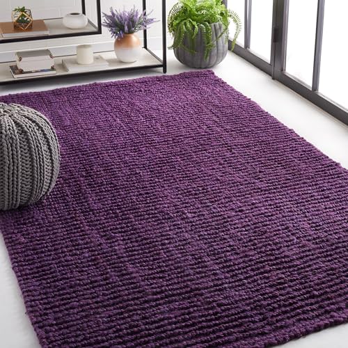 SAFAVIEH Naturfaser Teppich für Wohnzimmer, Esszimmer, Schlafzimmer - Natural Fiber Collection, Kurzer Flor, Lila, 152 X 244 cm SAFAVIEH Naturfaser Teppich für Wohnzimmer, Esszimmer, Schlafzimmer - Natural Fiber Collection, Kurzer Flor, Lila, 152 X 244 cm von Safavieh