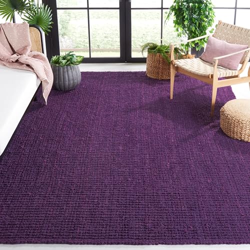 SAFAVIEH Naturfaser Teppich für Wohnzimmer, Esszimmer, Schlafzimmer - Natural Fiber Collection, Kurzer Flor, Lila, 244 X 305 cm SAFAVIEH Naturfaser Teppich für Wohnzimmer, Esszimmer, Schlafzimmer - Natural Fiber Collection, Kurzer Flor, Lila, 244 X 305 cm von Safavieh