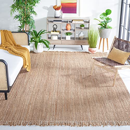 SAFAVIEH Naturfaser Teppich für Wohnzimmer, Esszimmer, Schlafzimmer - Natural Fiber Collection, Kurzer Flor, Natürlich, 183 X 274 cm von Safavieh