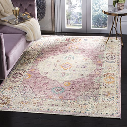 SAFAVIEH Traditionell Teppich für Wohnzimmer, Esszimmer, Schlafzimmer - Illusion Collection, Kurzer Flor, Rose und Creme, 152 X 244 cm SAFAVIEH Traditionell Teppich für Wohnzimmer, Esszimmer, Schlafzimmer - Illusion Collection, Kurzer Flor, Rose und Creme, 152 X 244 cm von Safavieh