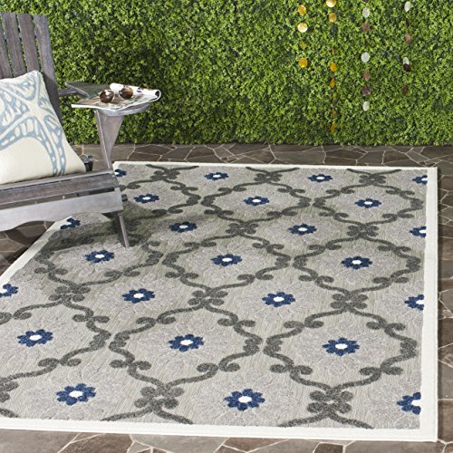 SAFAVIEH Traditonell Teppich für Wohnzimmer, Esszimmer, Schlafzimmer - Cottage Collection, Kurzer Flor, Grau und Royal, 160 X 231 cm von Safavieh