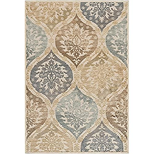 SAFAVIEH Übergangs-Teppich Wohnzimmer, Esszimmer, Schlafzimmer - Paradise Collection, Kurzer Flor, Creme und Multi, 160 X 229 cm von Safavieh