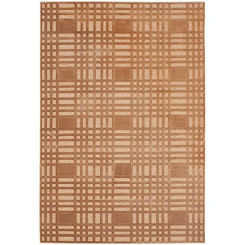 SAFAVIEH Übergangs-Teppich Wohnzimmer, Esszimmer, Schlafzimmer - Paradise Collection, Kurzer Flor, Taupe und Braun, 160 X 229 cm von Safavieh