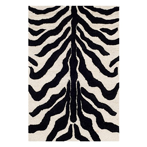 SAFAVIEH Zebra Teppich für Wohnzimmer, Esszimmer, Schlafzimmer - Cambridge Collection, Kurzer Flor, Elfenbein und Schwarz, 244 X 305 cm SAFAVIEH Zebra Teppich für Wohnzimmer, Esszimmer, Schlafzimmer - Cambridge Collection, Kurzer Flor, Elfenbein und Schwarz, 244 X 305 cm von Safavieh
