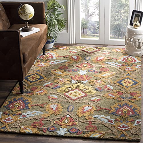 SAFAVIEH Zeitgenössische Teppich für Wohnzimmer, Esszimmer, Schlafzimmer - Blossum Collection, Kurzer Flor, Multi, 183 X 274 cm SAFAVIEH Zeitgenössische Teppich für Wohnzimmer, Esszimmer, Schlafzimmer - Blossum Collection, Kurzer Flor, Multi, 183 X 274 cm von Safavieh