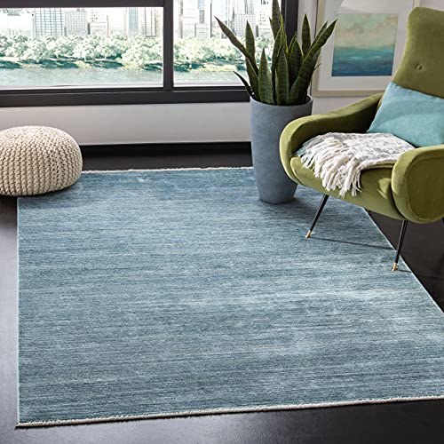 SAFAVIEH Zeitgenössische Teppich für Wohnzimmer, Esszimmer, Schlafzimmer - Dream Collection, Kurzer Flor, Blau und Grau, 91 X 152 cm von Safavieh