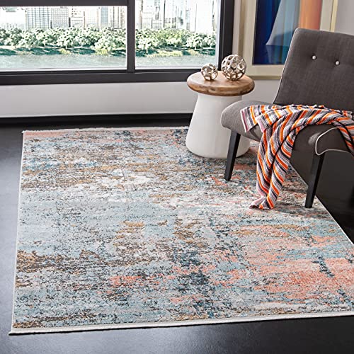 SAFAVIEH Zeitgenössische Teppich für Wohnzimmer, Esszimmer, Schlafzimmer - Shivan Collection, Kurzer Flor, Grau und Rosa, 183 X 274 cm SAFAVIEH Zeitgenössische Teppich für Wohnzimmer, Esszimmer, Schlafzimmer - Shivan Collection, Kurzer Flor, Grau und Rosa, 183 X 274 cm von Safavieh