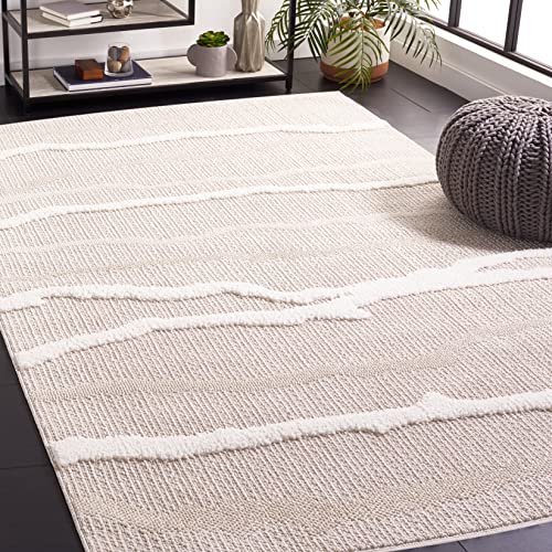 SAFAVIEH Zeitgenössische Teppich für Wohnzimmer, Esszimmer, Schlafzimmer - Trends, Mittlerer Stapel, Beige und Elfenbein, 201 X 274 cm SAFAVIEH Zeitgenössische Teppich für Wohnzimmer, Esszimmer, Schlafzimmer - Trends, Mittlerer Stapel, Beige und Elfenbein, 201 X 274 cm von Safavieh