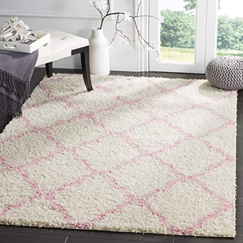 SAFAVIEH Zottelig Teppich für Wohnzimmer, Esszimmer, Schlafzimmer - Dallas Shag Collection, Hoher Flor, Elfenbein und Hellrosa, 183 X 274 cm SAFAVIEH Zottelig Teppich für Wohnzimmer, Esszimmer, Schlafzimmer - Dallas Shag Collection, Hoher Flor, Elfenbein und Hellrosa, 183 X 274 cm von Safavieh