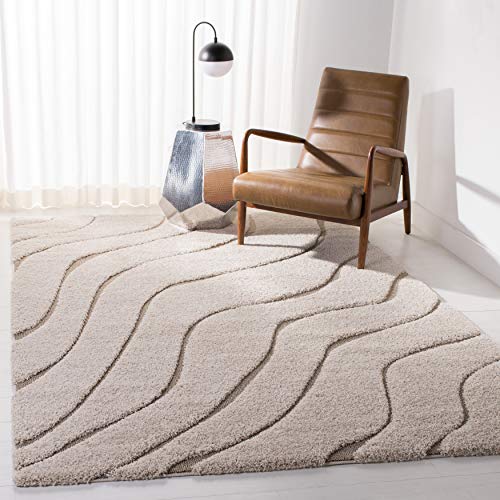 SAFAVIEH Zottelig Teppich für Wohnzimmer, Esszimmer, Schlafzimmer - Florida Shag Collection, Hoher Flor, Creme und Beige, 244 X 305 cm SAFAVIEH Zottelig Teppich für Wohnzimmer, Esszimmer, Schlafzimmer - Florida Shag Collection, Hoher Flor, Creme und Beige, 244 X 305 cm von Safavieh