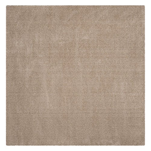 SAFAVIEH Zottelig Teppich für Wohnzimmer, Esszimmer, Schlafzimmer - Velvet Collection, Kurzer Flor, Hell beige, 201 X 279 cm von Safavieh