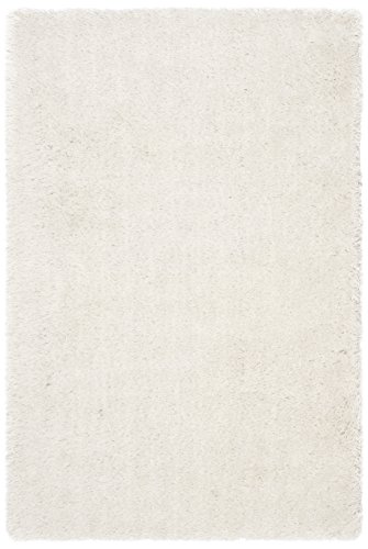 SAFAVIEH Zottelig Teppich für Wohnzimmer, Esszimmer, Schlafzimmer - Venice Shag Collection, Hoher Flor, Perle, 122 X 183 cm von Safavieh
