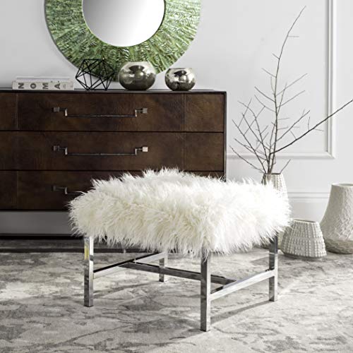 SAFAVIEH Modern Indoor Bench, in White, 53 X 53 X 41.91 von Safavieh