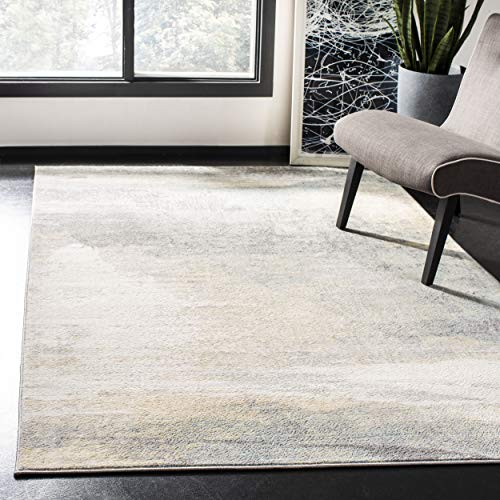 Safavieh Abstrakt Teppich für Wohnzimmer, Esszimmer, Schlafzimmer - Jasper Collection, Kurzer Flor, Grau und Gold, 240 x 300 cm von Safavieh