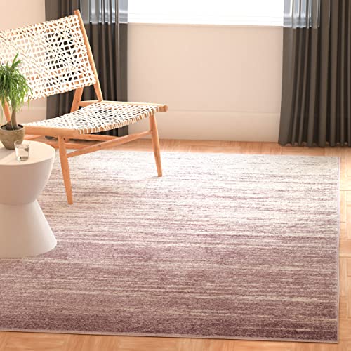 SAFAVIEH Modern Ombre Teppich für Wohnzimmer, Esszimmer, Schlafzimmer - Adirondack Collection, Kurzer Flor, Creme und Lila, 122 X 183 cm von Safavieh