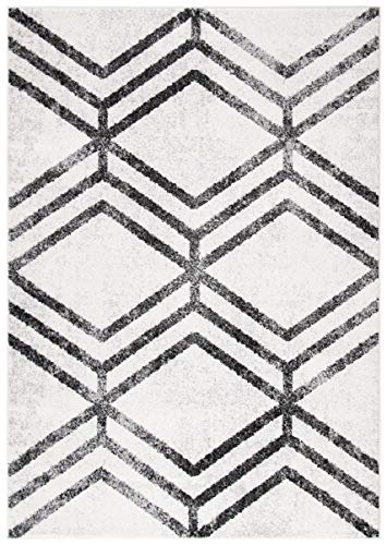 SAFAVIEH Geometrisch Teppich für Wohnzimmer, Esszimmer, Schlafzimmer - Adirondack Collection, Kurzer Flor, Elfenbein und Kohle, 61 X 91 cm SAFAVIEH Geometrisch Teppich für Wohnzimmer, Esszimmer, Schlafzimmer - Adirondack Collection, Kurzer Flor, Elfenbein und Kohle, 61 X 91 cm von Safavieh