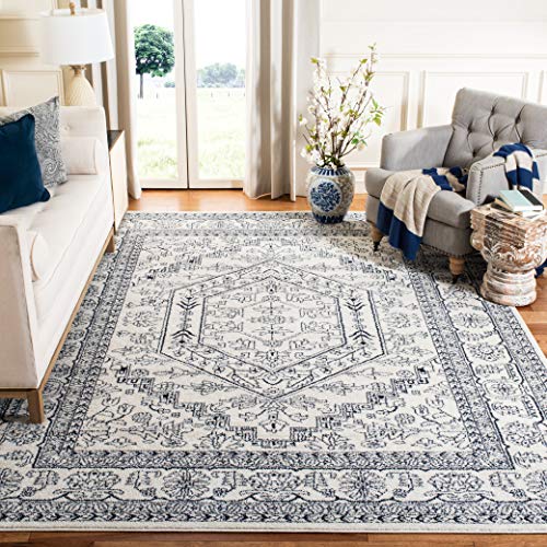 Safavieh Odessa ADR108R-5, Polypropylen (PP), Elfenbein und Marineblau, 155 X 229 cm von Safavieh