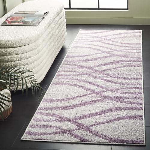 SAFAVIEH Distressed Teppich für Wohnzimmer, Esszimmer, Schlafzimmer - Adirondack Collection, Kurzer Flor, Creme und Lila, 76 X 244 cm SAFAVIEH Distressed Teppich für Wohnzimmer, Esszimmer, Schlafzimmer - Adirondack Collection, Kurzer Flor, Creme und Lila, 76 X 244 cm von Safavieh