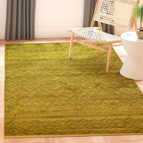 SAFAVIEH Boho Teppich für Wohnzimmer, Esszimmer, Schlafzimmer - Adirondack Collection, Kurzer Flor, Grün und Dunkelgrün, 122 X 183 cm von Safavieh