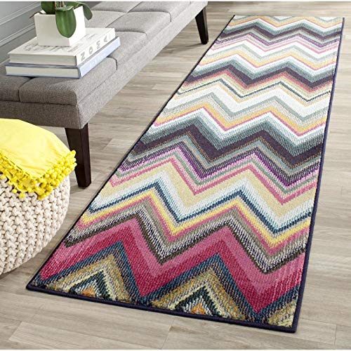 SAFAVIEH Boho Chic Teppich für Wohnzimmer, Esszimmer, Schlafzimmer - Monaco Collection, Kurzer Flor, Multi, 66 X 244 cm von Safavieh