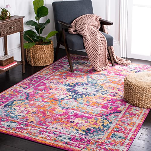 Safavieh Boho Teppich für Wohnzimmer, Esszimmer, Schlafzimmer, Madison Collection, Kurzer Flor, Fuschia und Gold, 91 x 152 cm Safavieh Boho Teppich für Wohnzimmer, Esszimmer, Schlafzimmer, Madison Collection, Kurzer Flor, Fuschia und Gold, 91 x 152 cm von Safavieh