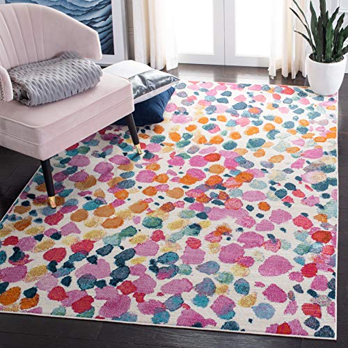 SAFAVIEH Traditionell Teppich für Wohnzimmer, Esszimmer, Schlafzimmer - Lillian Collection, Kurzer Flor, Rose und Gold, 122 X 183 cm von Safavieh