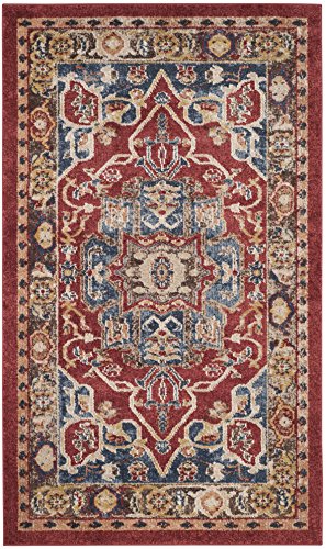 Safavieh Chiana gewebter Teppich, BIJ605R, Rot / Royal, 91 X 152 cm von Safavieh