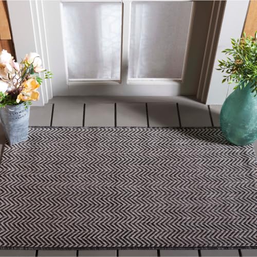 Safavieh Courtyard Collection CY8022-03012 Teppich, für drinnen und draußen, 60 x 90 cm, Natur- und cremefarben von Safavieh