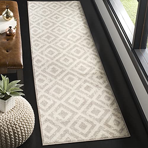 SAFAVIEH Geometrisch Teppich für Wohnzimmer, Esszimmer, Schlafzimmer - Amsterdam Collection, Kurzer Flor, Elfenbein und Lila, 69 X 244 cm SAFAVIEH Geometrisch Teppich für Wohnzimmer, Esszimmer, Schlafzimmer - Amsterdam Collection, Kurzer Flor, Elfenbein und Lila, 69 X 244 cm von Safavieh