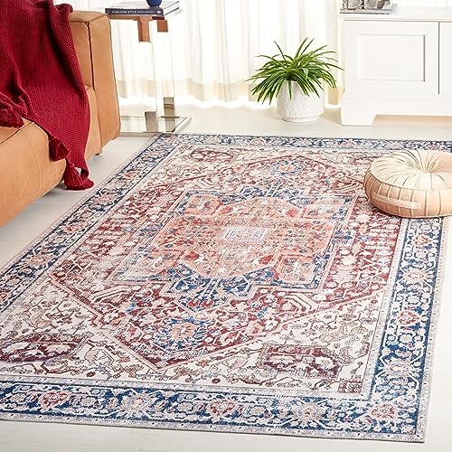 Safavieh Shag Teppich für Wohnzimmer, Esszimmer, Schlafzimmer - Luxe Shag Collection, Hoher Flor, Elfenbein, 122 X 122 cm von Safavieh