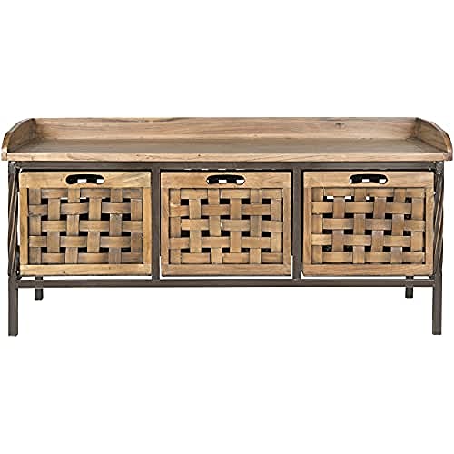 SAFAVIEH Coastal Indoor Bench, in Oak, 39 X 108 X 50.8 von Safavieh