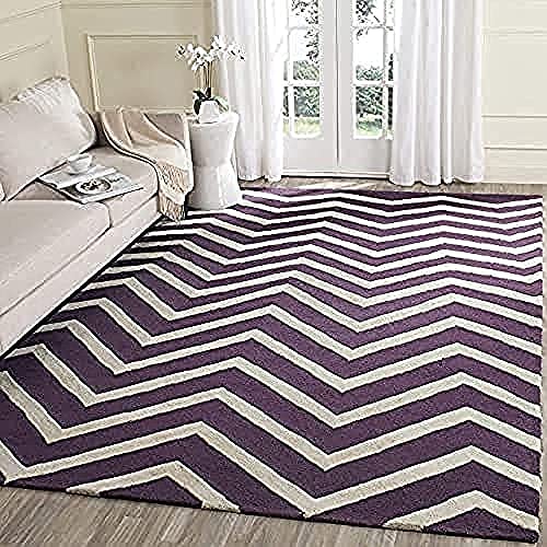 SAFAVIEH Zeitgenössische Teppich für Wohnzimmer, Esszimmer, Schlafzimmer - Cambridge Collection, Kurzer Flor, Lila und Elfenbein, 183 X 274 cm von Safavieh