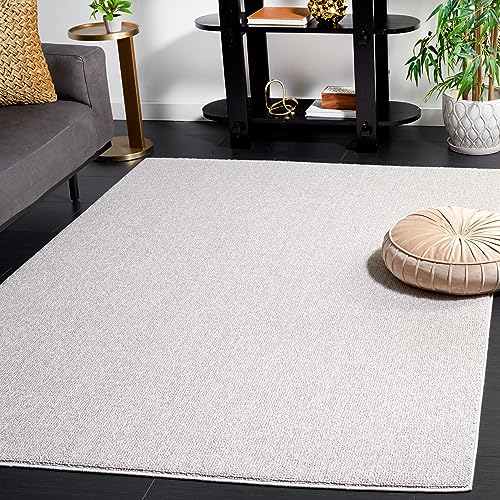 Safavieh Einfarbig Teppich für Wohnzimmer, Esszimmer, Schlafzimmer - River Collection, Kurzer Flor, Beige, 244 X 305 cm von Safavieh