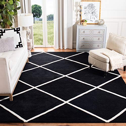 SAFAVIEH Zeitgenössische Teppich für Wohnzimmer, Esszimmer, Schlafzimmer - Chatham Collection, Kurzer Flor, Schwarz und Elfenbein, 183 X 274 cm SAFAVIEH Zeitgenössische Teppich für Wohnzimmer, Esszimmer, Schlafzimmer - Chatham Collection, Kurzer Flor, Schwarz und Elfenbein, 183 X 274 cm von Safavieh