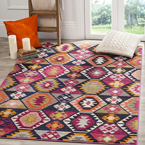 SAFAVIEH Boho Chic Teppich für Wohnzimmer, Esszimmer, Schlafzimmer - Monaco Collection, Kurzer Flor, Multi, 201 X 279 cm von Safavieh