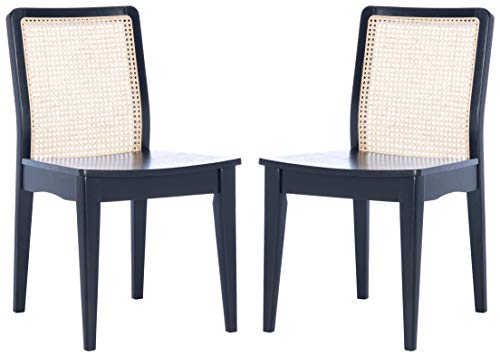 Safavieh 2er Set Hölzernes Esszimmerstühle, Schwarz und Creme, 48 x 57 x 86 von Safavieh