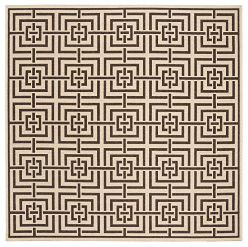 SAFAVIEH Geometrisch Teppich für Wohnzimmer, Esszimmer, Schlafzimmer - Beachhouse Collection, Kurzer Flor, Creme und Braun, 201 X 201 cm SAFAVIEH Geometrisch Teppich für Wohnzimmer, Esszimmer, Schlafzimmer - Beachhouse Collection, Kurzer Flor, Creme und Braun, 201 X 201 cm von Safavieh