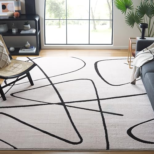 Safavieh Geometrisch Teppich für Wohnzimmer, Esszimmer, Schlafzimmer - Melody Collection, Kurzer Flor, Elfenbein und Schwarz, 274 X 366 cm Safavieh Geometrisch Teppich für Wohnzimmer, Esszimmer, Schlafzimmer - Melody Collection, Kurzer Flor, Elfenbein und Schwarz, 274 X 366 cm von Safavieh