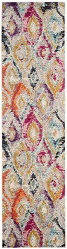 SAFAVIEH Boho Chic Teppich für Wohnzimmer, Esszimmer, Schlafzimmer - Monaco Collection, Kurzer Flor, Multi, 66 X 183 cm von Safavieh