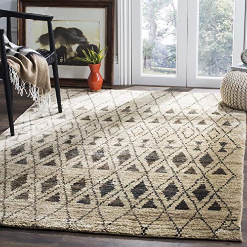 SAFAVIEH Boho Teppich für Wohnzimmer, Esszimmer, Schlafzimmer - Tangier Collection, Hoher Flor, Elfenbein und Schwarz, 122 X 183 cm SAFAVIEH Boho Teppich für Wohnzimmer, Esszimmer, Schlafzimmer - Tangier Collection, Hoher Flor, Elfenbein und Schwarz, 122 X 183 cm von Safavieh