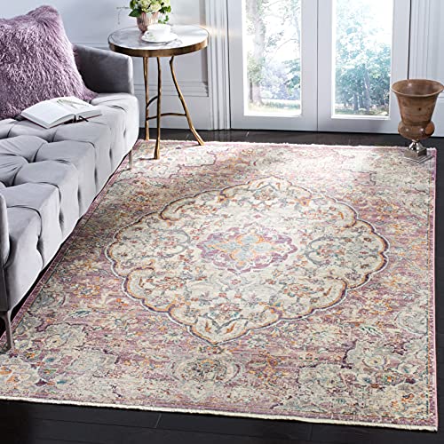 SAFAVIEH Traditionell Teppich für Wohnzimmer, Esszimmer, Schlafzimmer - Illusion Collection, Kurzer Flor, Creme und Rose, 152 X 244 cm SAFAVIEH Traditionell Teppich für Wohnzimmer, Esszimmer, Schlafzimmer - Illusion Collection, Kurzer Flor, Creme und Rose, 152 X 244 cm von Safavieh