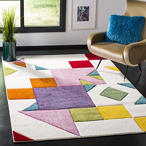 SAFAVIEH Modern Teppich für Wohnzimmer, Esszimmer, Schlafzimmer - Hollywood Collection, Kurzer Flor, Elfenbein und Rose, 201 X 274 cm SAFAVIEH Modern Teppich für Wohnzimmer, Esszimmer, Schlafzimmer - Hollywood Collection, Kurzer Flor, Elfenbein und Rose, 201 X 274 cm von Safavieh