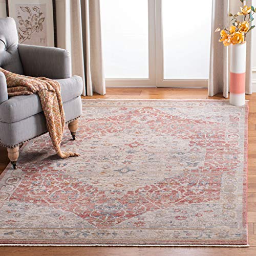 SAFAVIEH Zeitgenössische Teppich für Wohnzimmer, Esszimmer, Schlafzimmer - Kenitra Collection, Kurzer Flor, Rosa und Grau, 152 X 244 cm SAFAVIEH Zeitgenössische Teppich für Wohnzimmer, Esszimmer, Schlafzimmer - Kenitra Collection, Kurzer Flor, Rosa und Grau, 152 X 244 cm von Safavieh