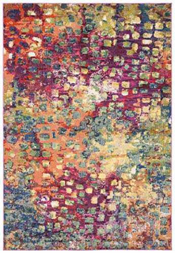 SAFAVIEH Boho Teppich für Wohnzimmer, Esszimmer, Schlafzimmer - Madison Collection, Kurzer Flor, Fuchsia und Gold, 61 X 91 cm SAFAVIEH Boho Teppich für Wohnzimmer, Esszimmer, Schlafzimmer - Madison Collection, Kurzer Flor, Fuchsia und Gold, 61 X 91 cm von Safavieh