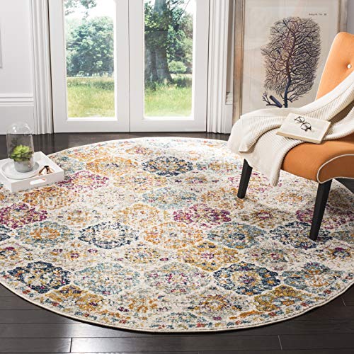 Safavieh Madison Collection MAD611B Rug, Polypropylen (PP), Creme/Multi, 4' Round von Safavieh