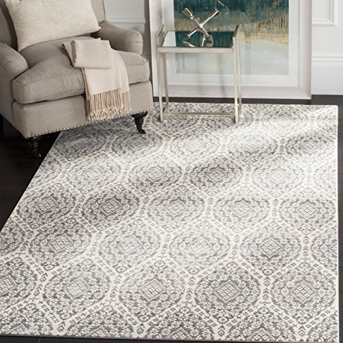 SAFAVIEH Boho Teppich für Wohnzimmer, Esszimmer, Schlafzimmer - Valencia Collection, Kurzer Flor, Lila und Creme, 152 X 244 cm von Safavieh