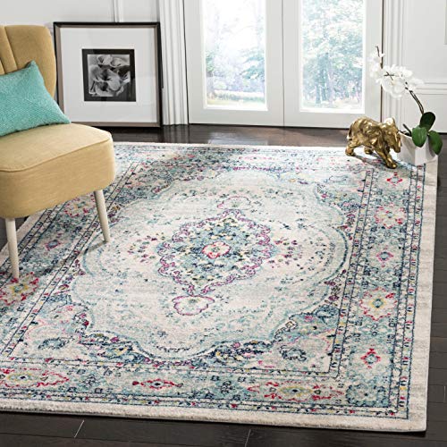 SAFAVIEH Traditionell Teppich für Wohnzimmer, Esszimmer, Schlafzimmer - Madison Collection, Kurzer Flor, Hellgrau und Fuchsia, 160 X 229 cm SAFAVIEH Traditionell Teppich für Wohnzimmer, Esszimmer, Schlafzimmer - Madison Collection, Kurzer Flor, Hellgrau und Fuchsia, 160 X 229 cm von Safavieh