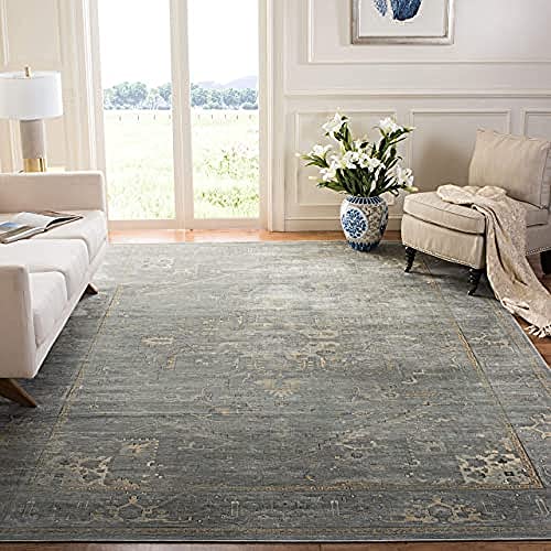 SAFAVIEH Traditionell Teppich für Wohnzimmer, Esszimmer, Schlafzimmer - Vintage Collection, Kurzer Flor, Grau und Multi, 201 X 279 cm von Safavieh