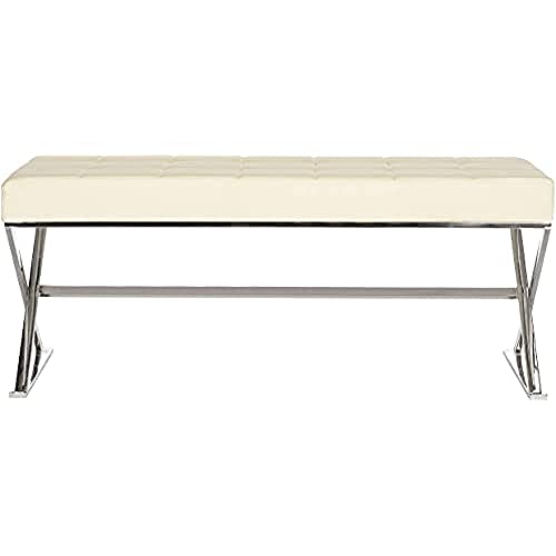 Safavieh Micha Bench, Metall, crème/Silber von Safavieh