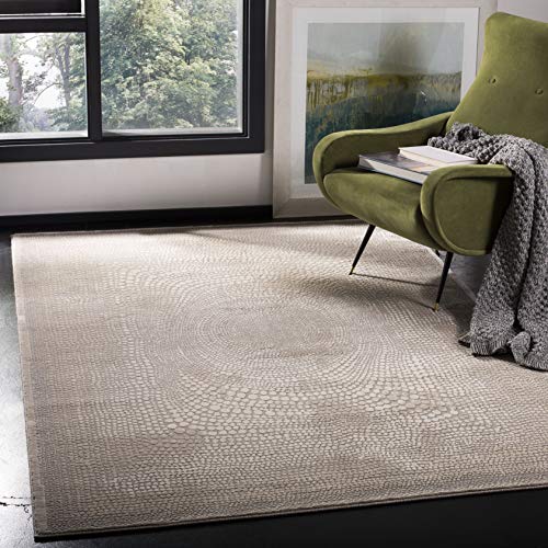 Safavieh Modern Teppich für Wohnzimmer, Esszimmer, Schlafzimmer - Meadow Collection, Kurzer Flor, Elfenbein und Grau, 99 X 152 cm Safavieh Modern Teppich für Wohnzimmer, Esszimmer, Schlafzimmer - Meadow Collection, Kurzer Flor, Elfenbein und Grau, 99 X 152 cm von Safavieh
